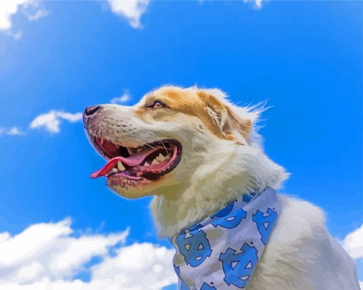 Cute Great Pyrenees Diamond Painting