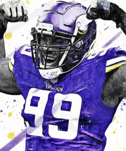 Danielle Hunter Minnesota Vikings Player Diamond Painting