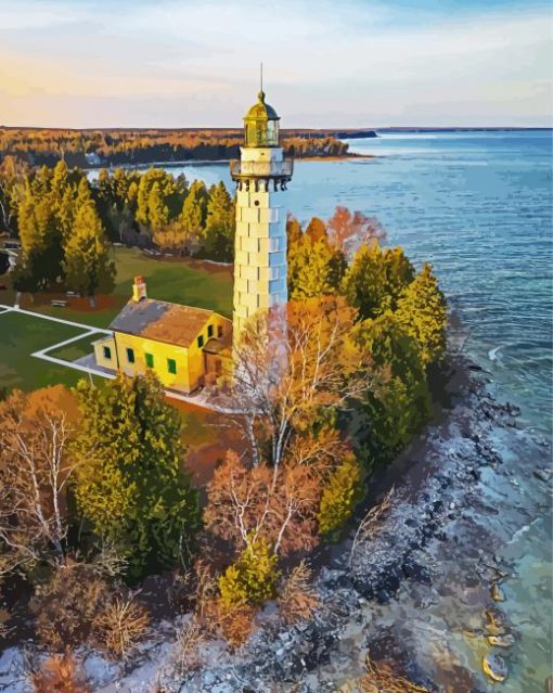 Door County Lighthouse Diamond Painting