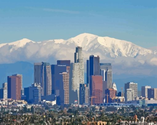 Downtown Los Angeles Skyline Diamond Painting