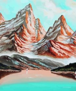 Emerald Lake And Mountains Diamond Painting