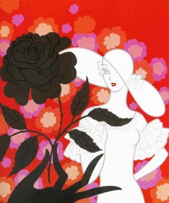 Erte Black Rose Diamond Painting