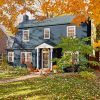 Fall Colonial House Diamond Painting