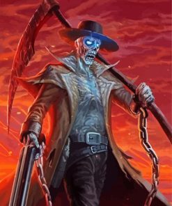 Fantasy Cowboy Skull Diamond Painting