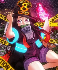 Fire Force Anime Girl Diamond Painting