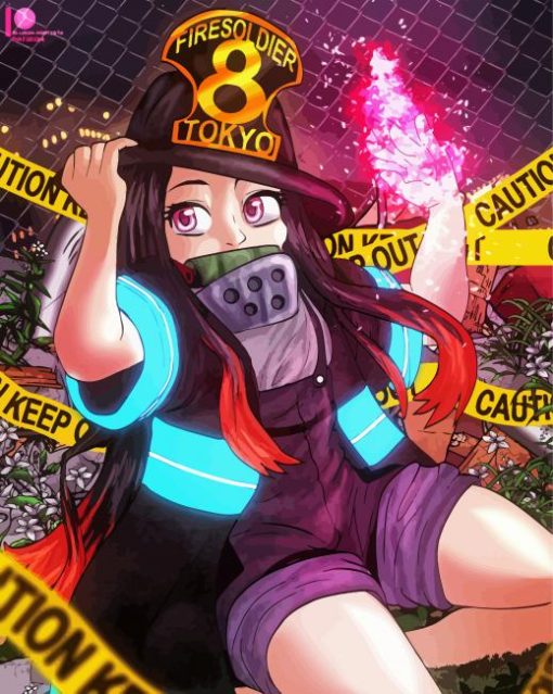 Fire Force Anime Girl Diamond Painting