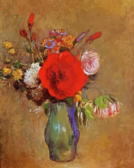 Flowers In A Vase By Odilon Redon Diamond Painting