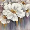 Gold And White Flowers Art Diamond Painting