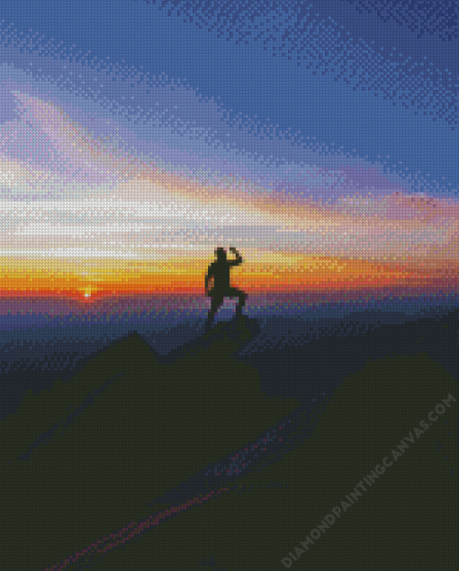 Hiking Man Diamond Painting