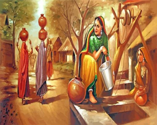 Indian Village Women Diamond Painting