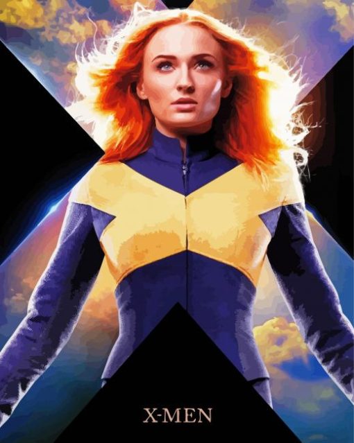 Jean Grey Dark Phoenix Illustration Diamond Painting