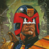 Judge Dredd Illustration Art Diamond Painting