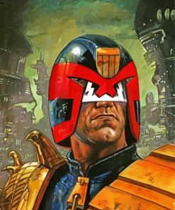 Judge Dredd Illustration Art Diamond Painting