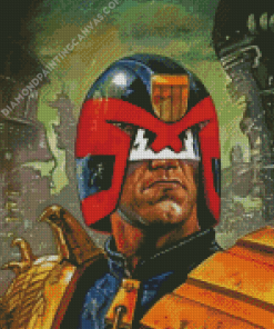 Judge Dredd Illustration Art Diamond Painting