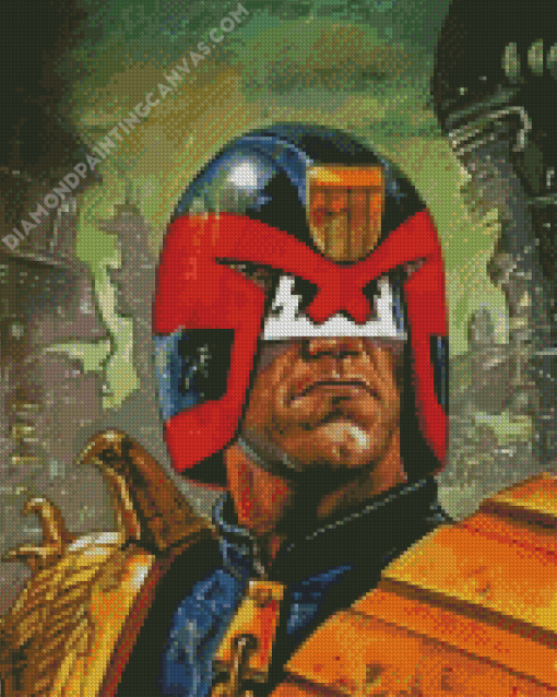 Judge Dredd Illustration Art Diamond Painting