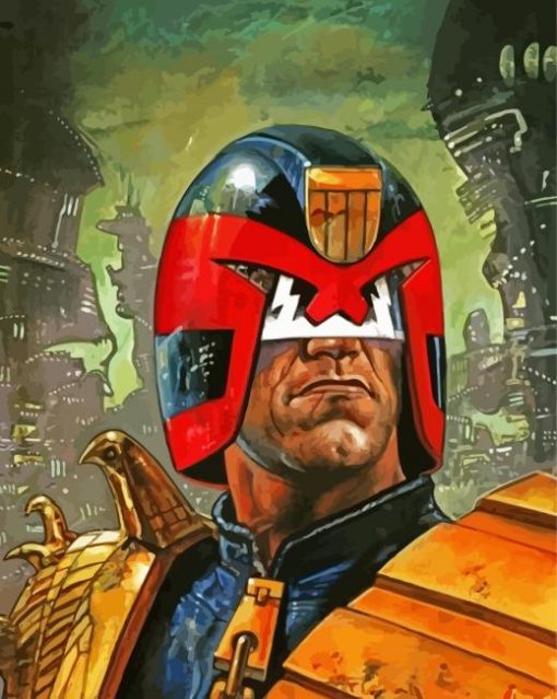 Judge Dredd Illustration Art Diamond Painting