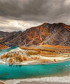 Katun River Altai Mountains Diamond Painting