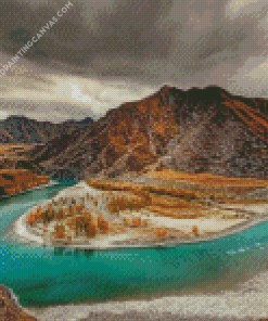 Katun River Altai Mountains Diamond Painting