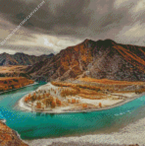 Katun River Altai Mountains Diamond Painting