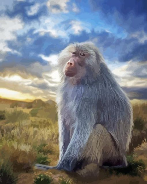 Lonely Baboon Diamond Painting