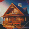 Moonlight Cabin Diamond Painting