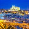 Palma De Mallorca Spain At Night Diamond Painting