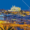 Palma De Mallorca Spain At Night Diamond Painting