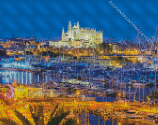 Palma De Mallorca Spain At Night Diamond Painting