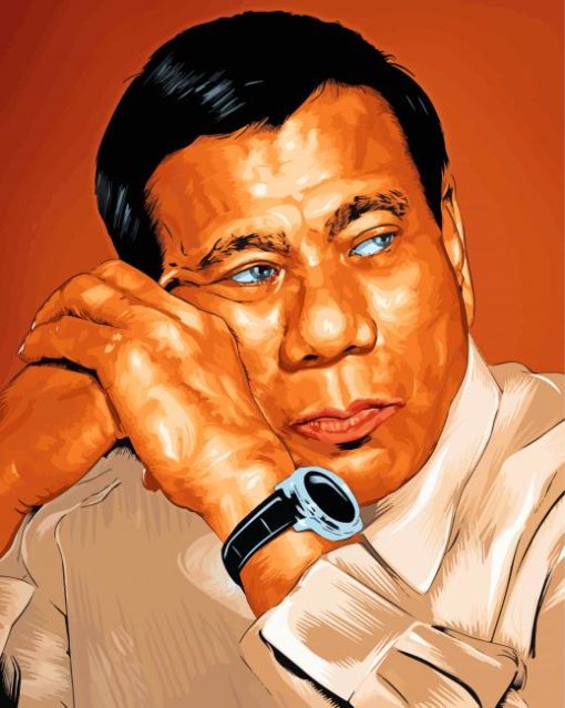 President Philippine Rodrigo Duterte Diamond Painting