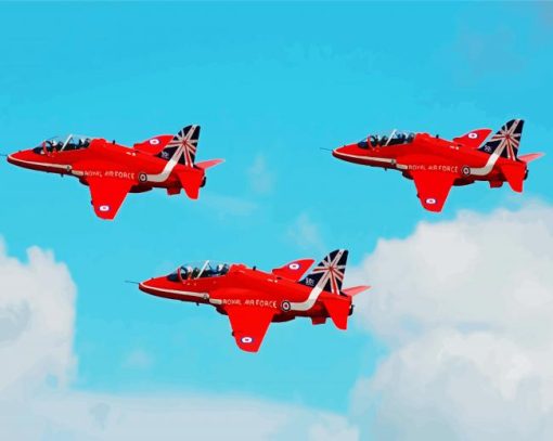 Red Arrows Jets Diamond Painting