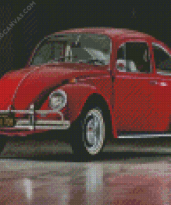 Red Vw Beetle Diamond Painting