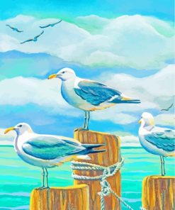 Seagull Birds Diamond Painting