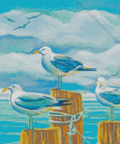 Seagull Birds Diamond Painting