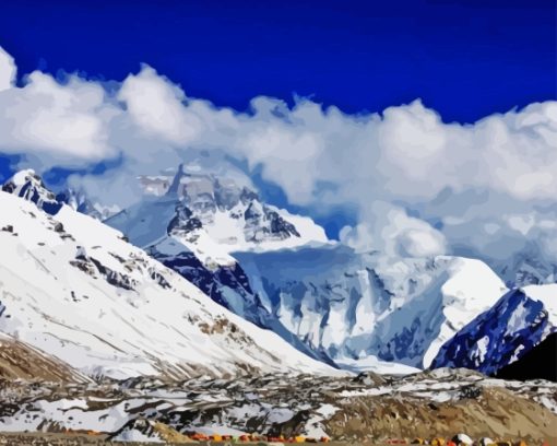 Snow Tibet Mountain Diamond Painting