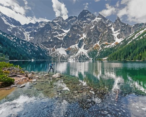 Snowy Tatras Mountains Diamond Painting