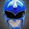 Splatter Blue Power Ranger Helmet Diamond Painting