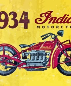 Vintage Indian Motorcycle Diamond Painting