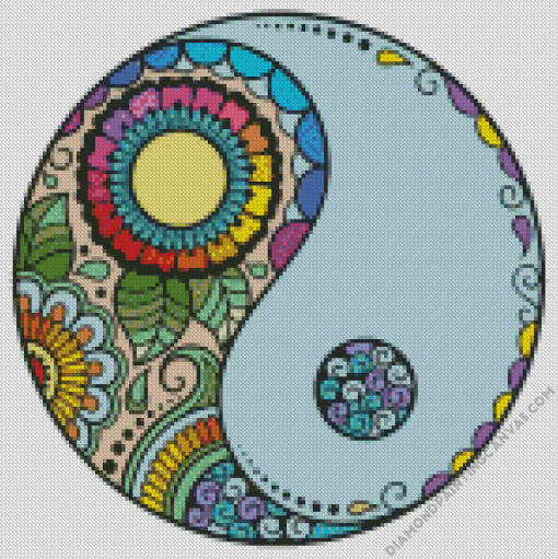 Yin Yang Mandala Diamond Painting