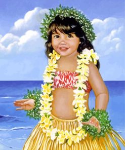 Adorable Hawaiian Girl Diamond Painting