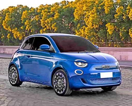 Aesthetic Fiat Car Diamond Painting