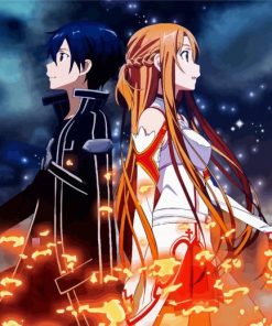 Asuna And Kirito Characters Diamond Painting