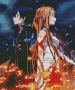 Asuna And Kirito Characters Diamond Painting