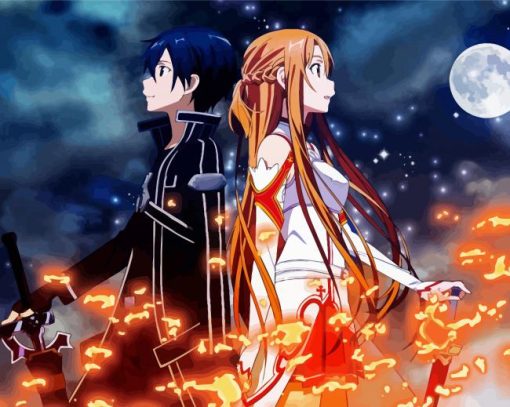 Asuna And Kirito Characters Diamond Painting