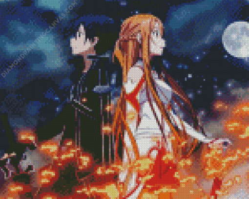 Asuna And Kirito Characters Diamond Painting