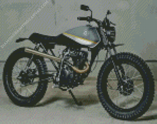 Black 125 Honda Motorcycle Diamond Painting