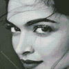 Black And White Deepika Diamond Painting