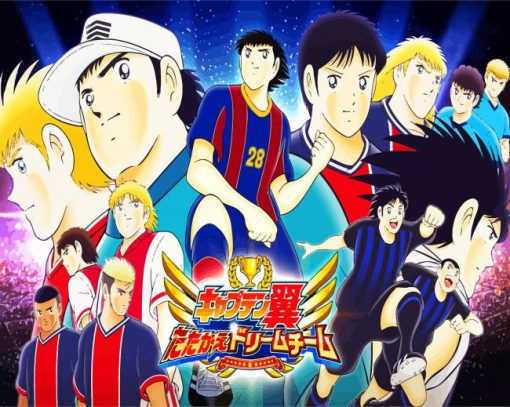 Captain Tsubasa Manga Poster Diamond Painting