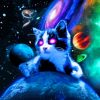 Cat In Space Diamond Painting