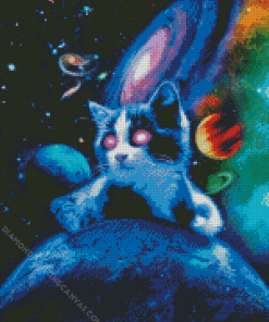 Cat In Space Diamond Painting