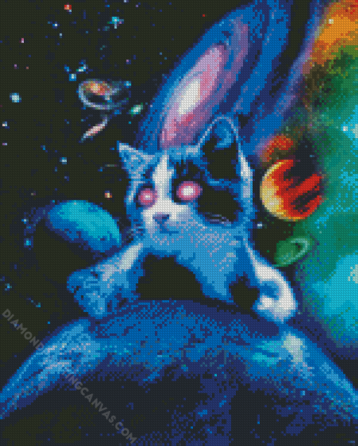 Cat In Space Diamond Painting